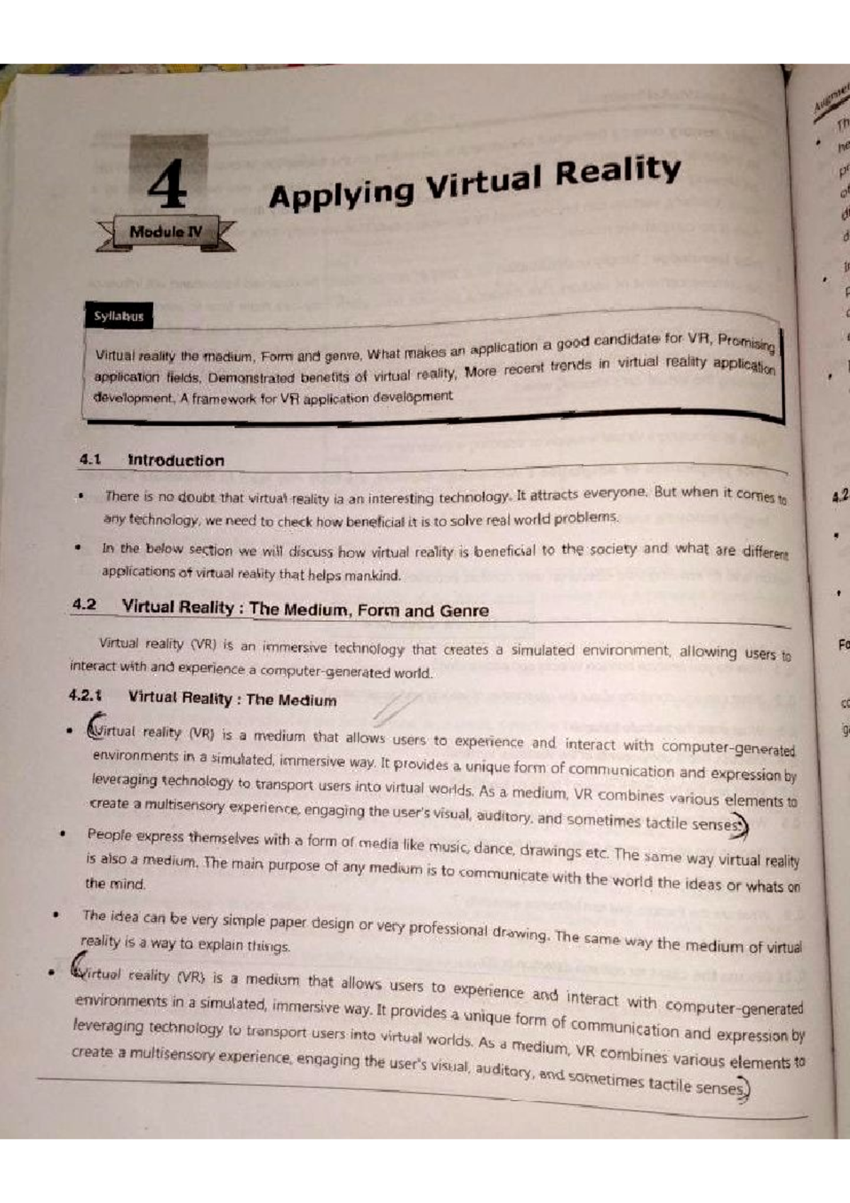 ARVR 4-6 - arvr module 4-6 - 4 Applying Virtual Reality Module IV ...