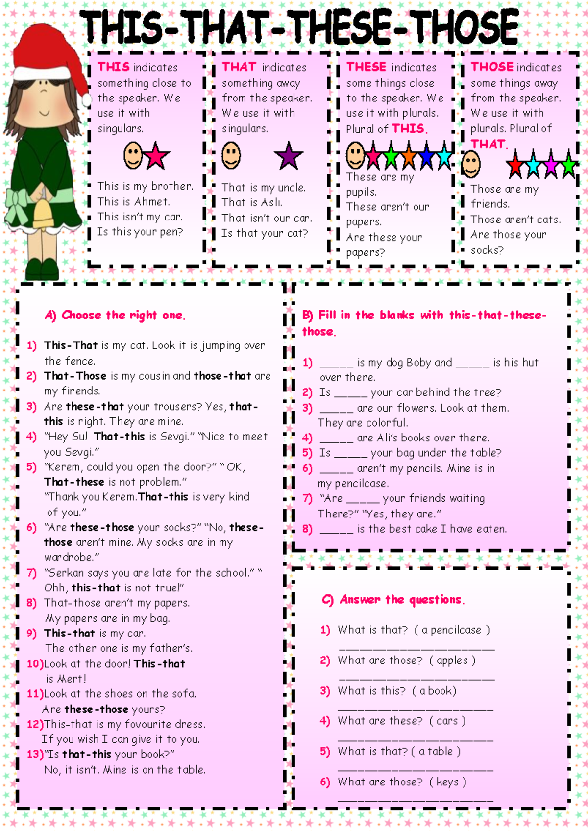 Demonstrative Pronouns Practice: This, That, These, Those 11 - Studocu