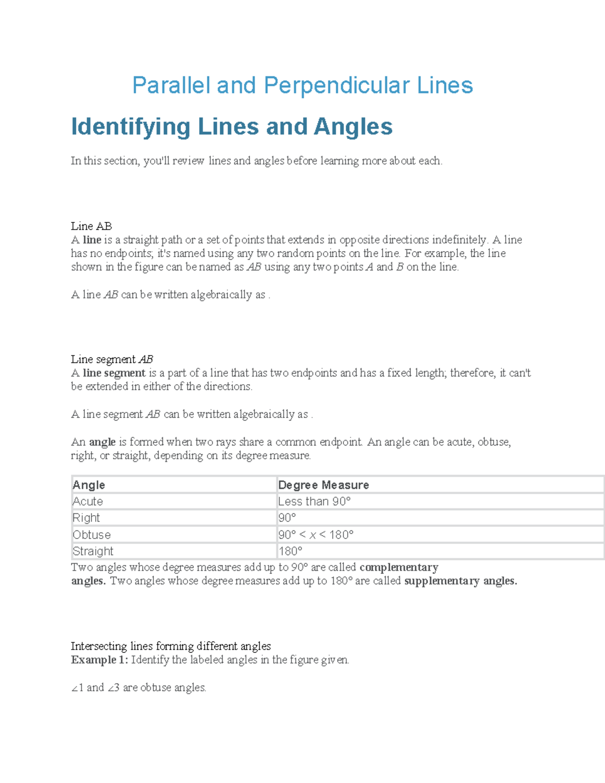 Understanding Parallel and Perpendicular Lines in Geometry (MATH 101 ...