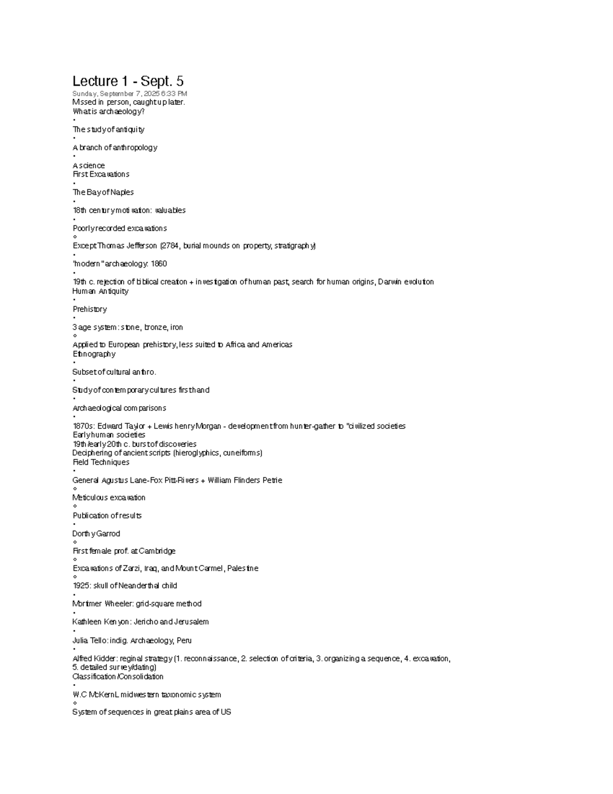 Archaeological Methods and Theories: ANTH_2123 Lecture Notes - Studocu