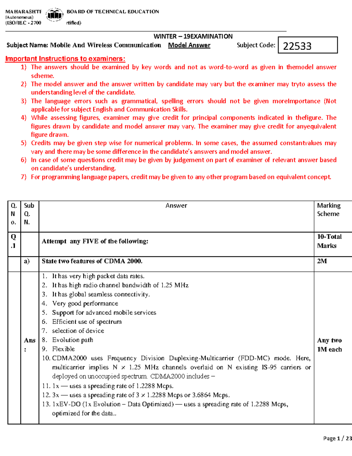 WMN-2019-Winter-Mobile and Wireless Communication Model Answers - Studocu