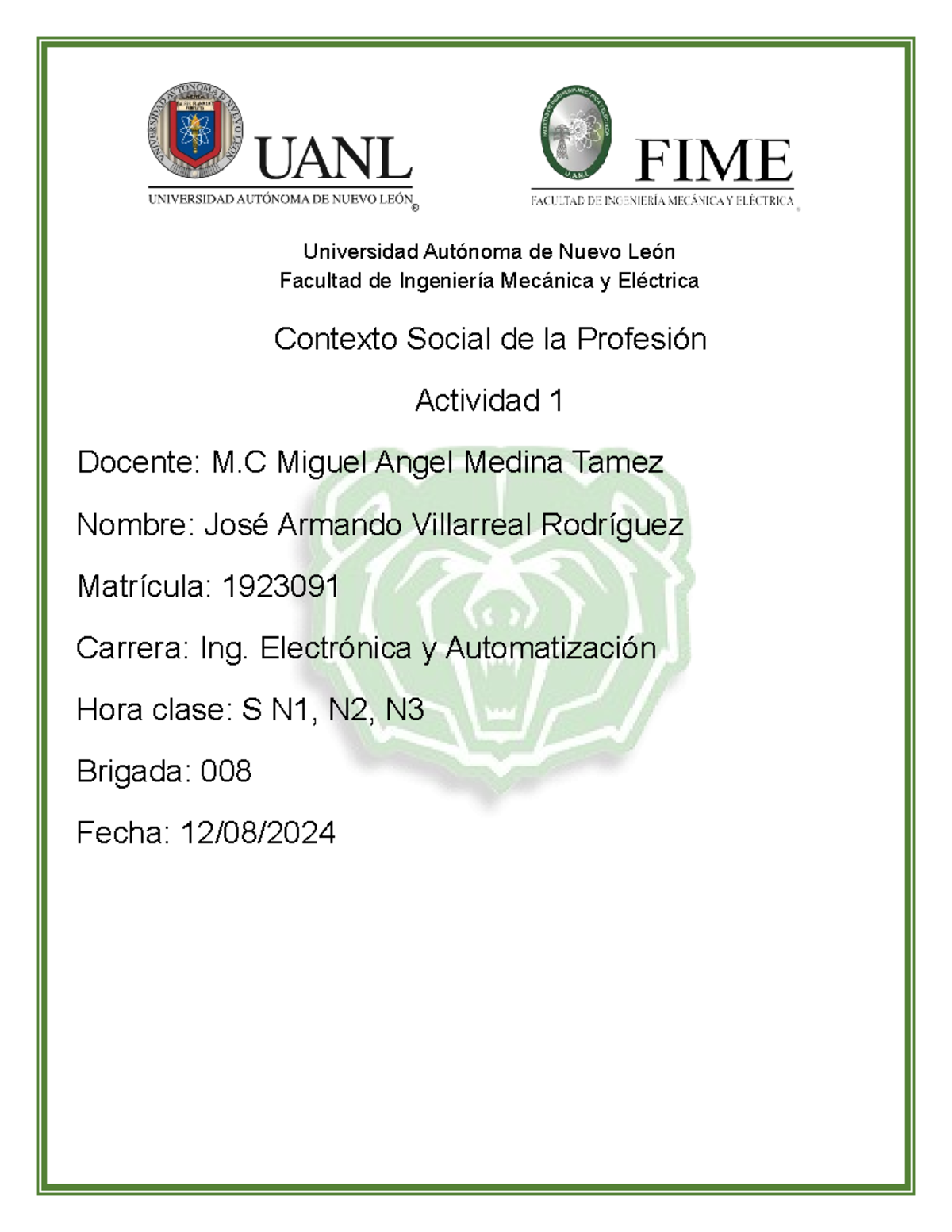 Actividad 1 - Tarea - Universidad Autónoma de Nuevo León Facultad de ...