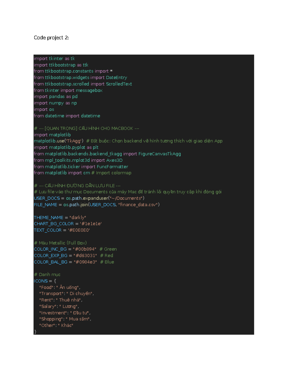 FinanceApp Code Project 2: 3D Visualization & Data Management - Studocu