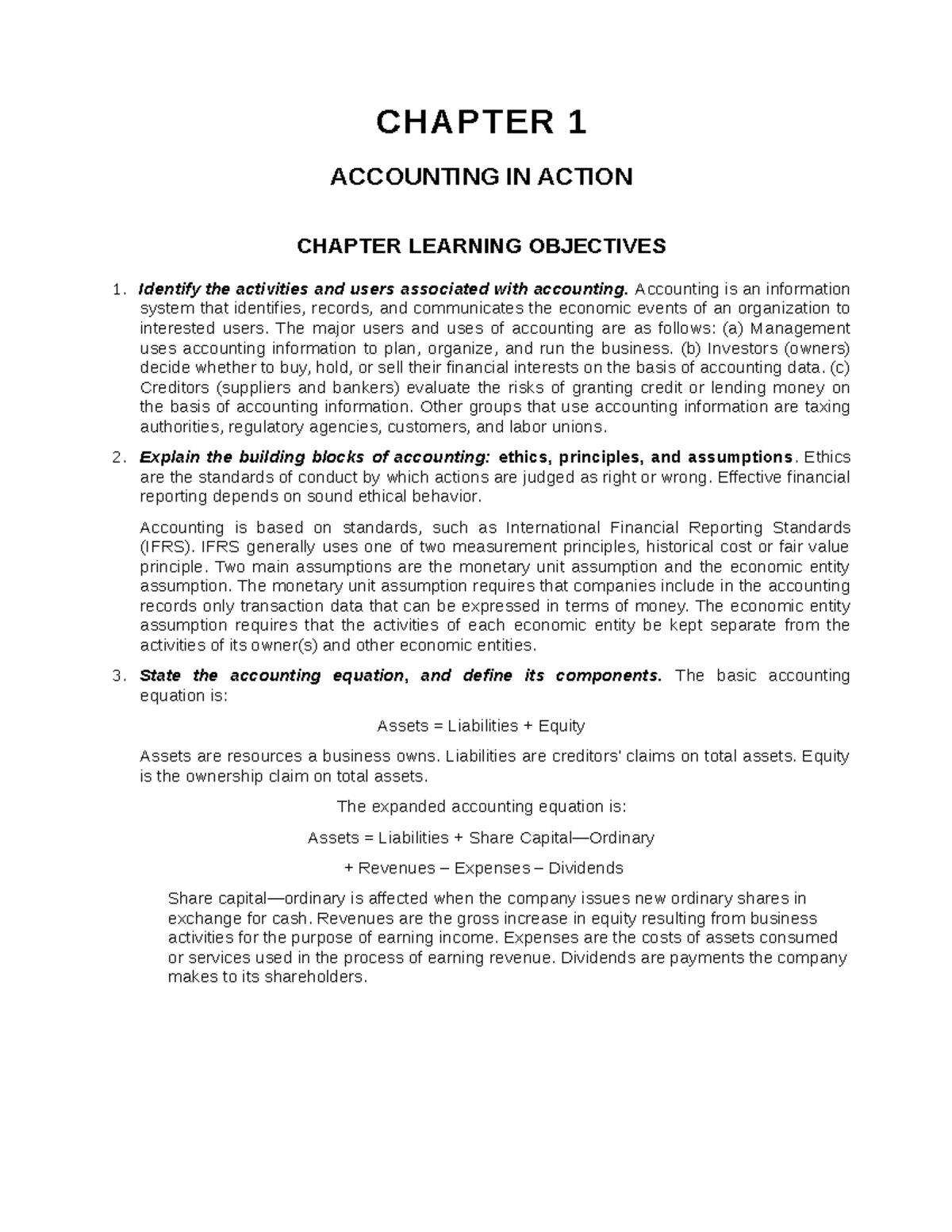 Ch01 solution manual -Financial Accounting with IFRS 4th edition, Kieso ...