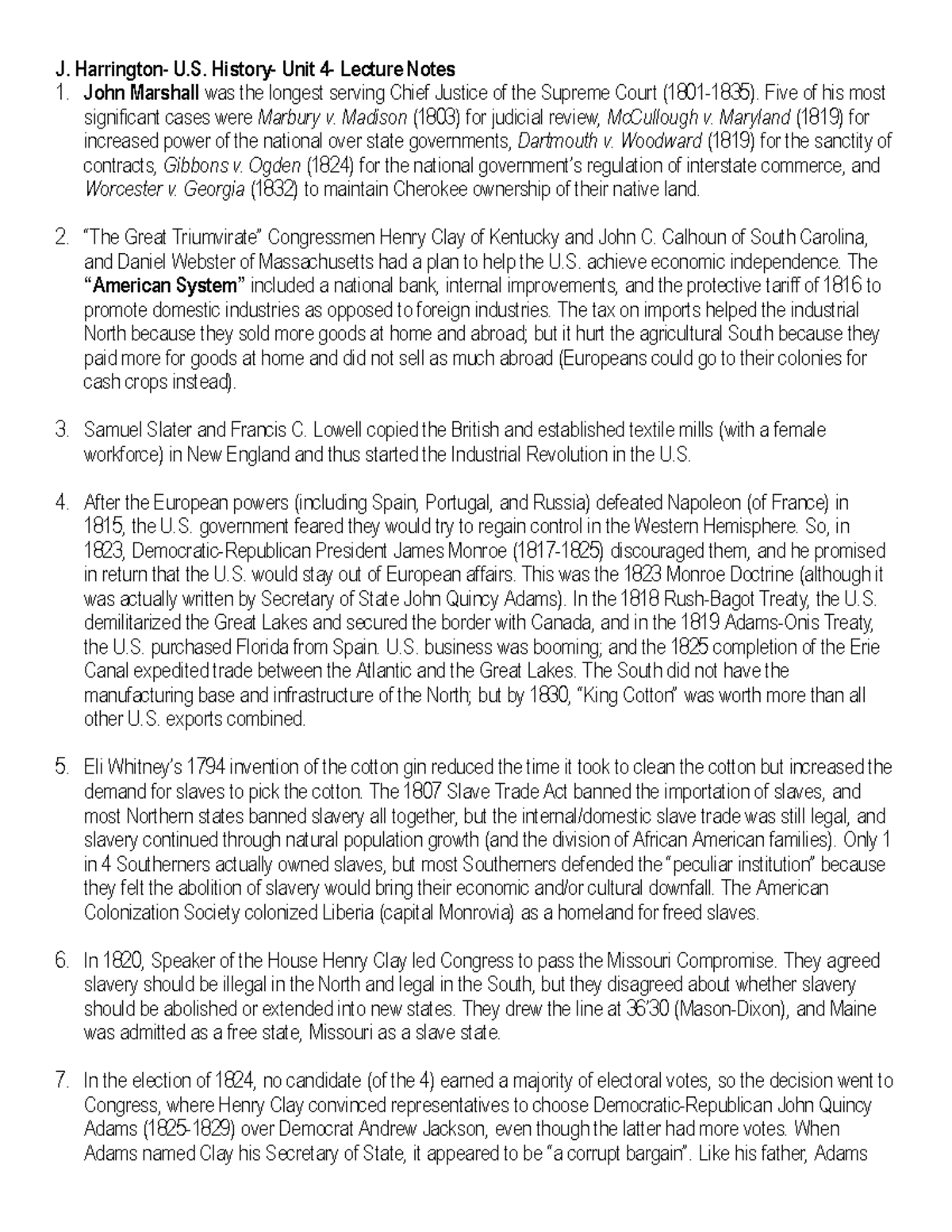 U.S. History - Unit 4: Key Concepts and Lecture Notes - Studocu
