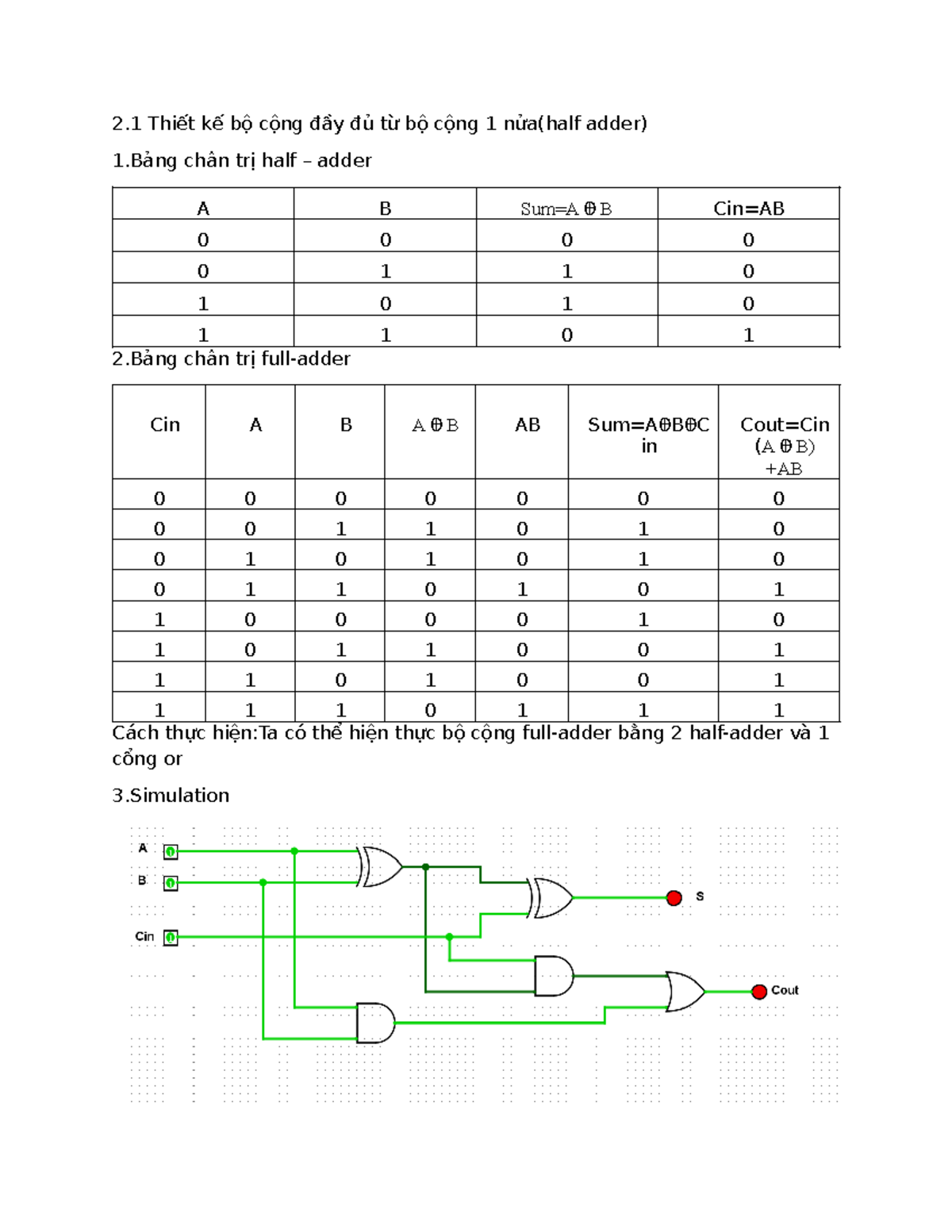 Lab 4 - Full Adder Design in Digital Systems - Studocu