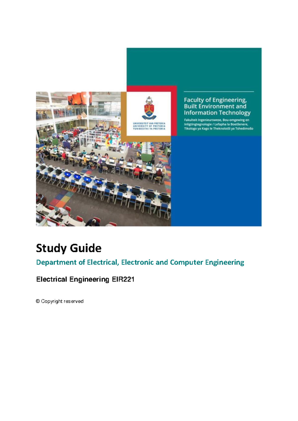 Electrical Engineering EIR221 Final Study Guide 2024 - Studocu