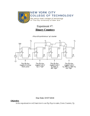 1250 lab report 12 Synchronous Counters - Lab report 12 Synchronous ...