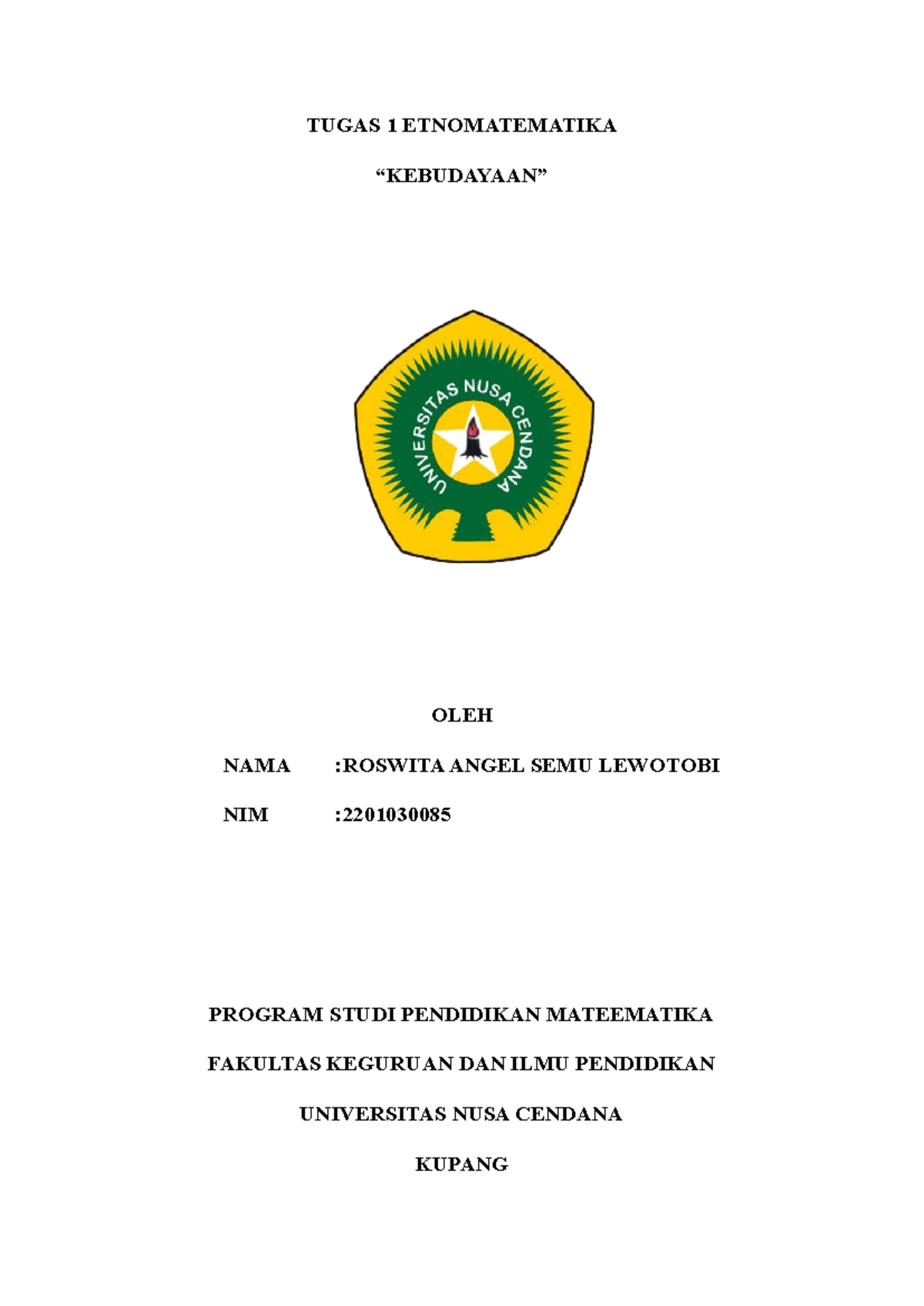 T1-24 Etnomat: Definisi dan Fungsi Kebudayaan - Roswita Angel SEMU ...