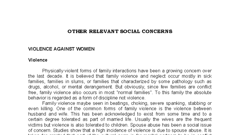 NSTP 1 Lesson 9: Addressing Violence Against Women and Child Abuse ...