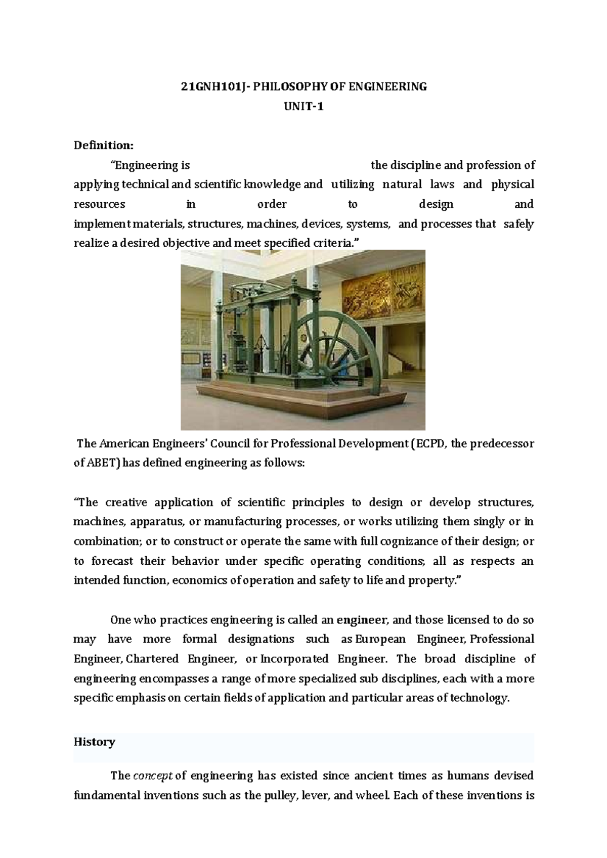 PHIL 101: Philosophy of Engineering - Key Concepts and History - Studocu