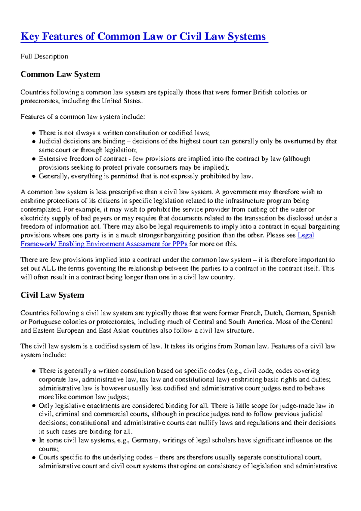 Key Features of Common Law vs Civil Law Systems: A Comparative Study ...