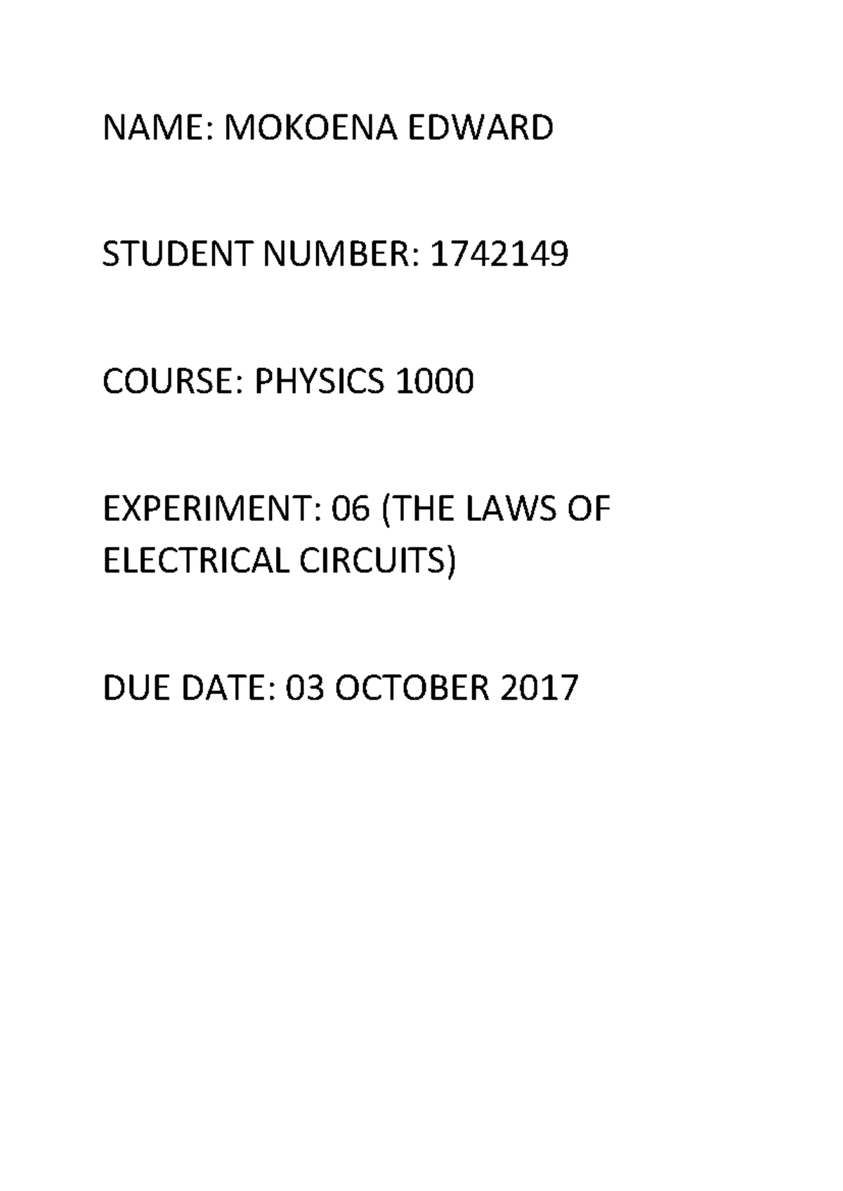 PHYS 101 Lab Report: Diffraction Grating Experiment Analysis - Studocu