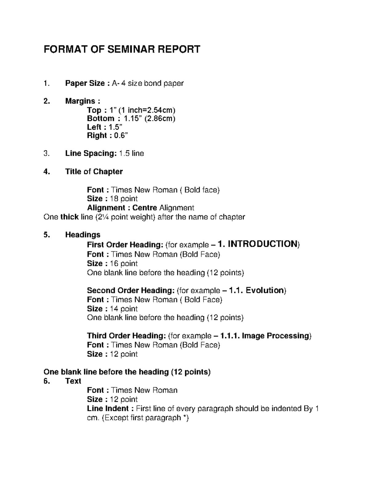 CSE-Seminar Report Format Guidelines for BE Students - Studocu