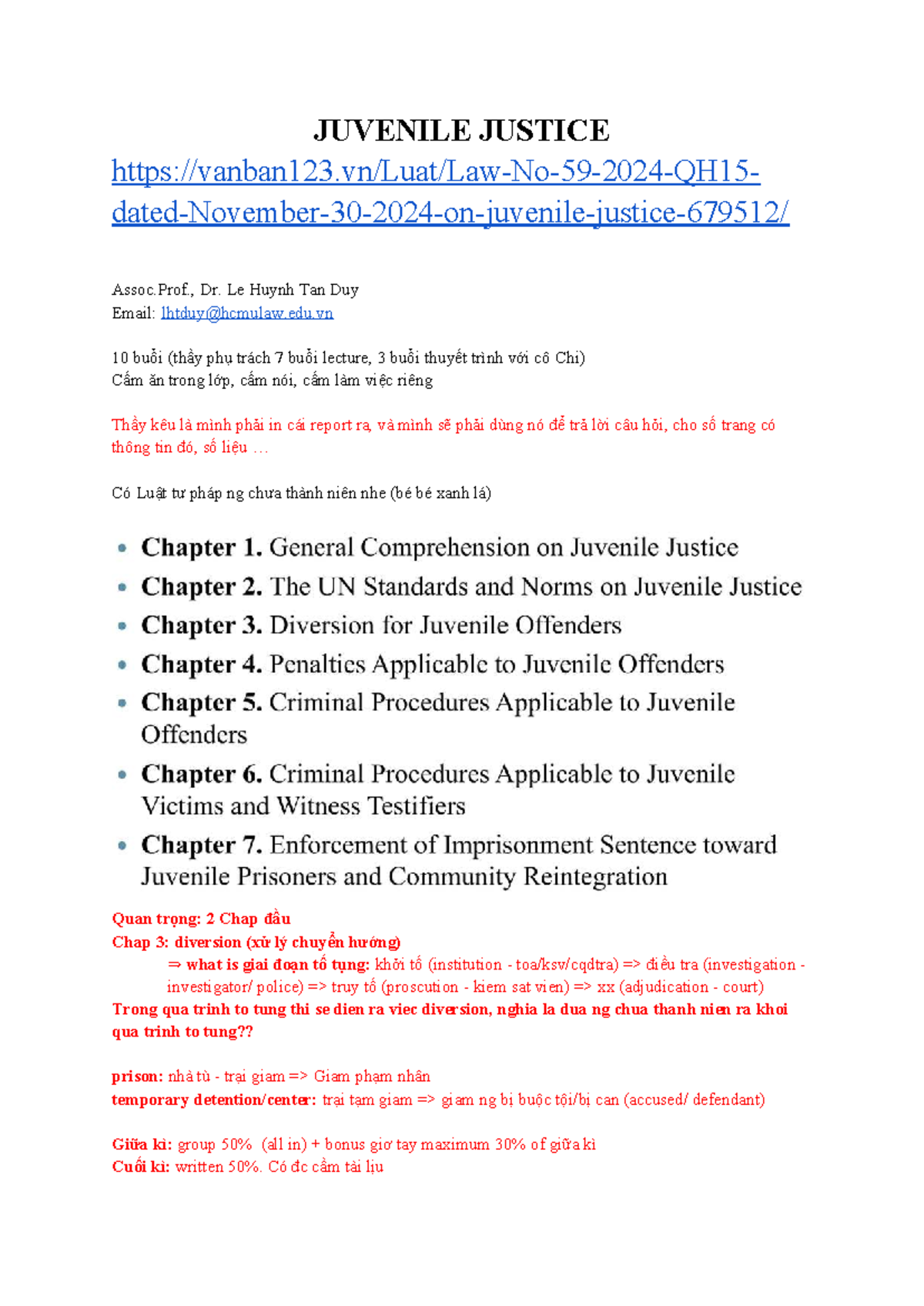 JUVENILE JUSTICE: Key Concepts and Legal Framework (Jc J) - Document Preview