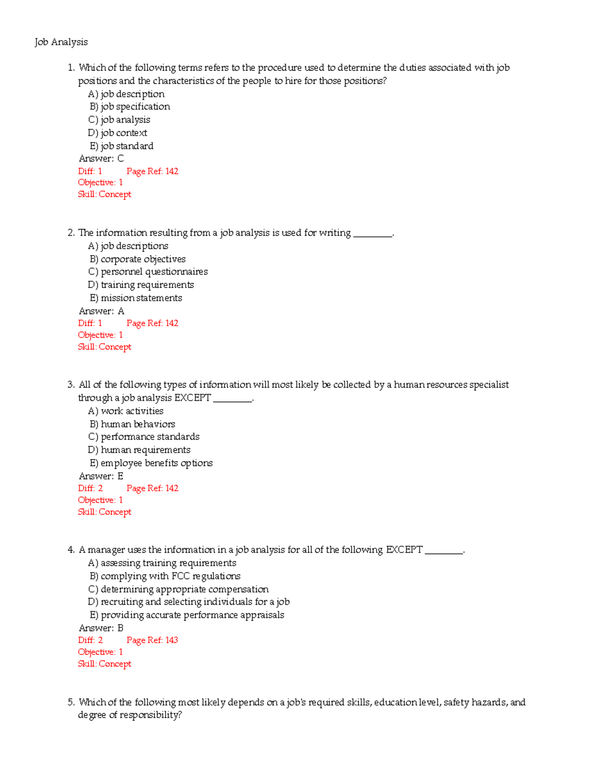 Job Analysis - Lecture Notes 2: Key Concepts and Applications - Studocu
