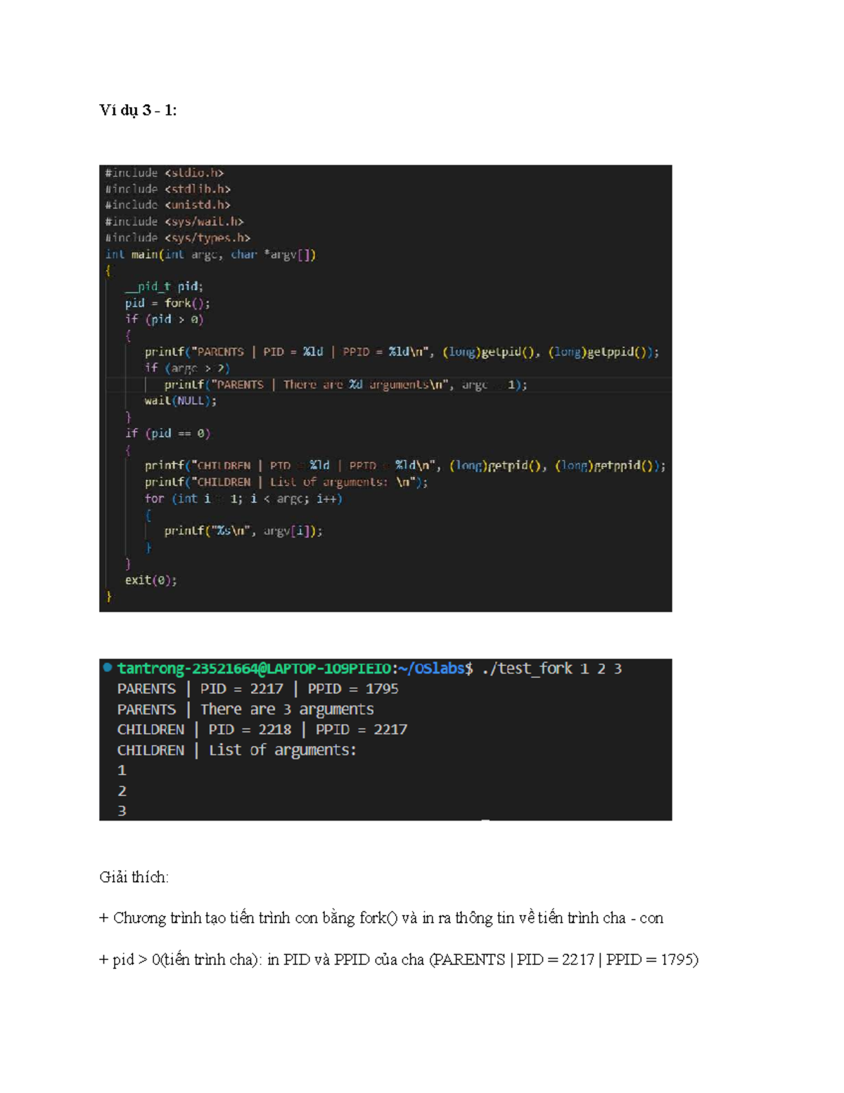 Lab 3: Process Forking and Execution Timing in C Programming - Studocu