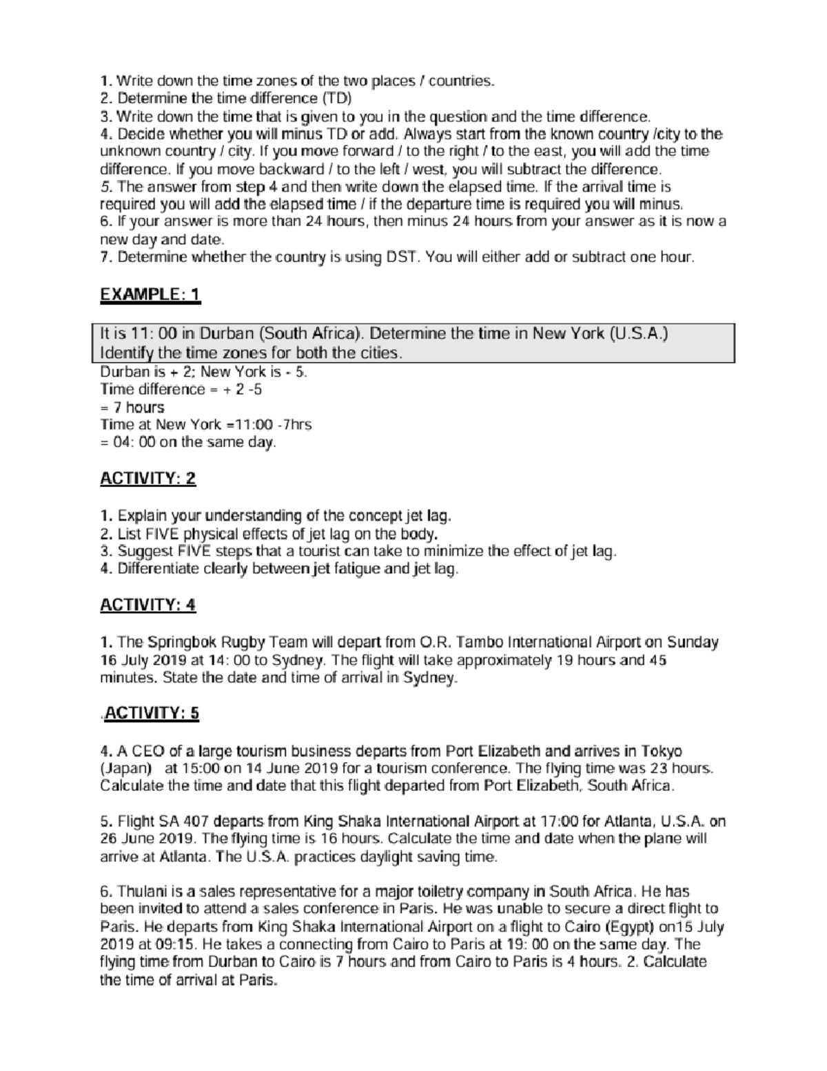 TOUR12 Time Zones - Tutorial Notes on Jet Lag & Flight Calculations ...