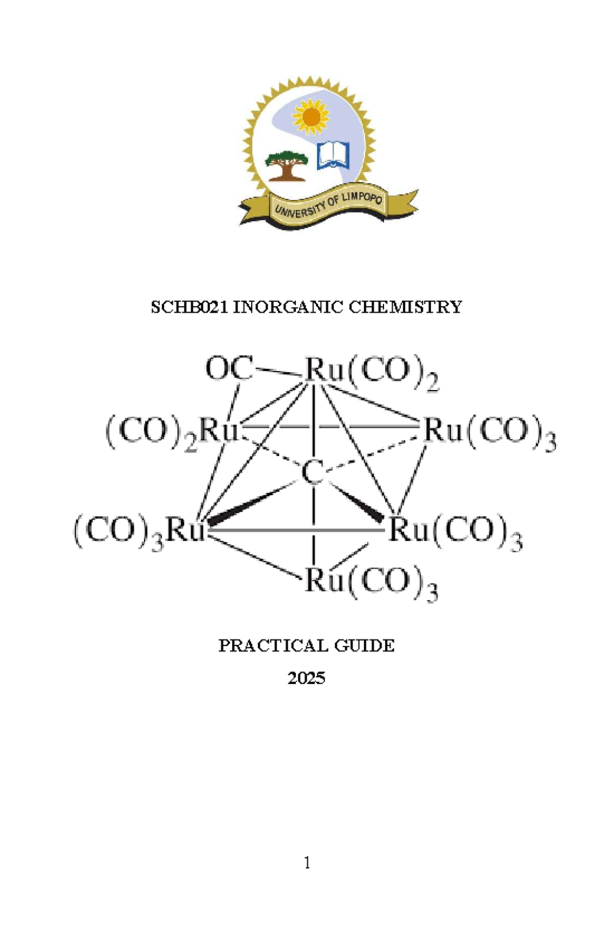 SCHB021 Inorganic Chemistry Practical Guide 2025: Safety & Procedures ...