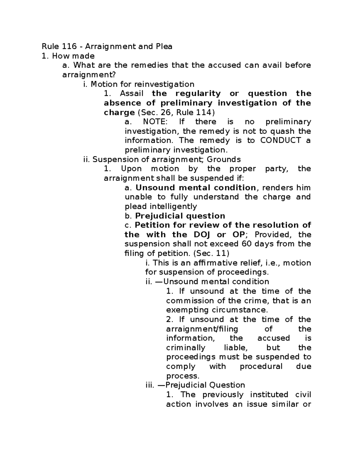 Rule 116: Arraignment and Plea Procedures - Key Remedies and Guidelines ...