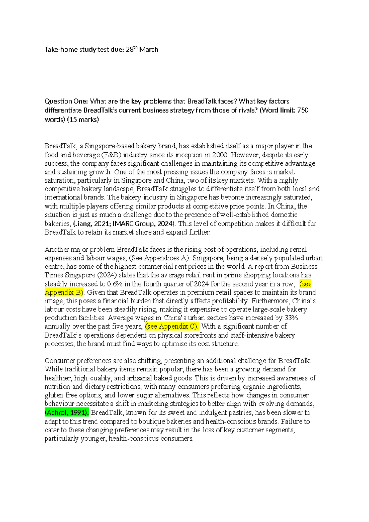 BreadTalk's Key Challenges & Strategies: A Comprehensive Analysis ...