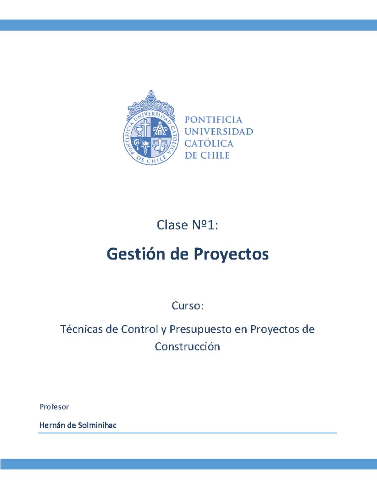 Clase 1: Gestión de Costos y Presupuesto en Proyectos de Construcción ...