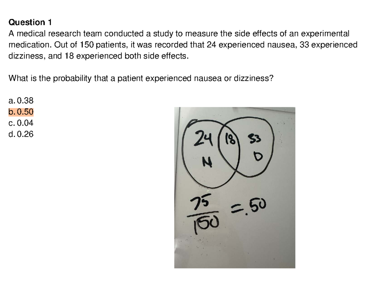 Module 7 - Probability of Multiple Events: Practice Questions & Answers ...