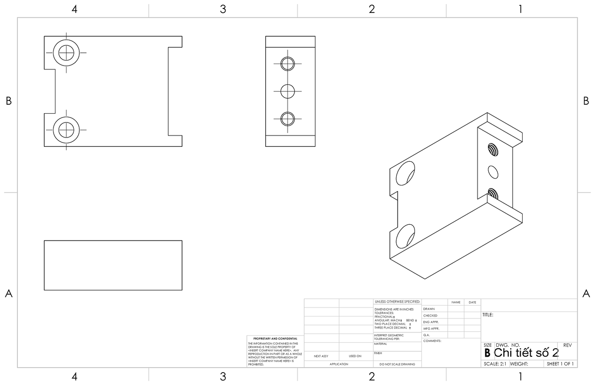 Technical Drawing: Chi tiết số 2 - CVCVCV - Studocu