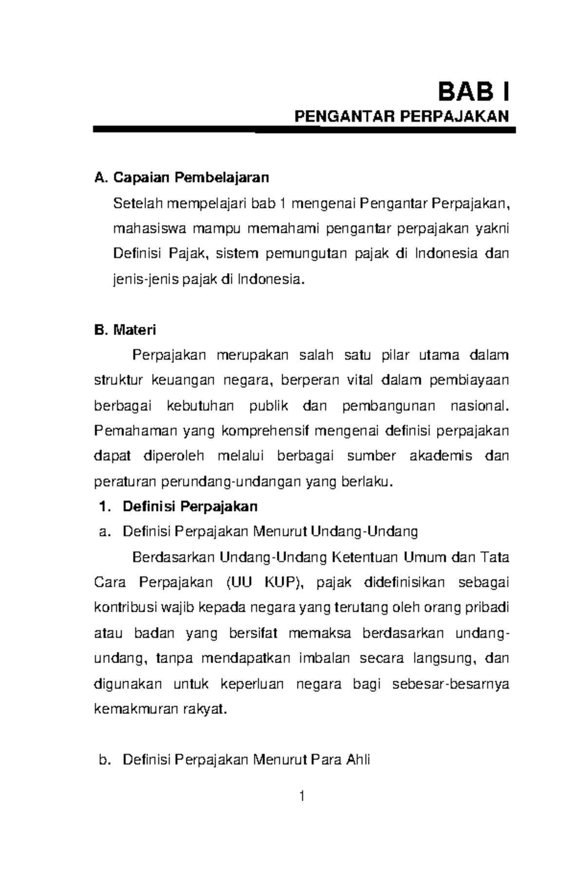 Pertemuan 1 - Pengantar Perpajakan dan Definisi Pajak - Studocu