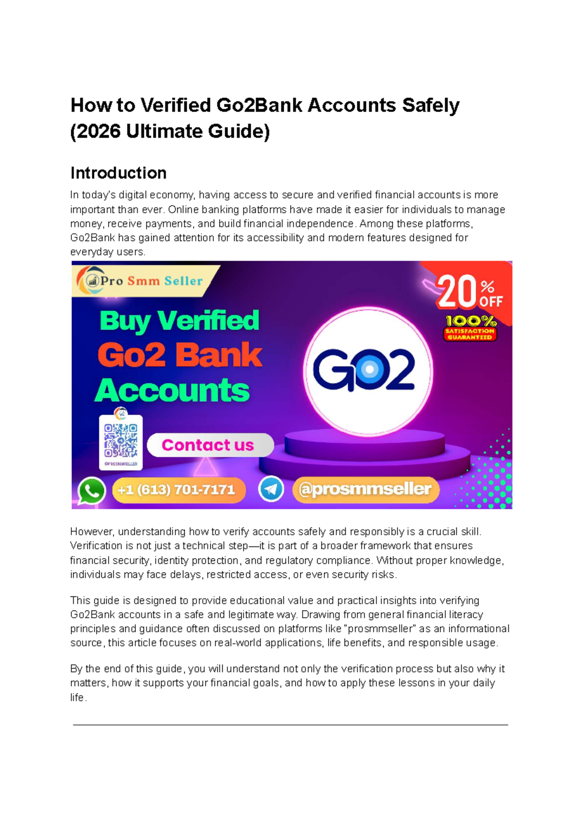 3 Easy Ways to Safely Verify Go2Bank Accounts (2026 Guide) - Studocu