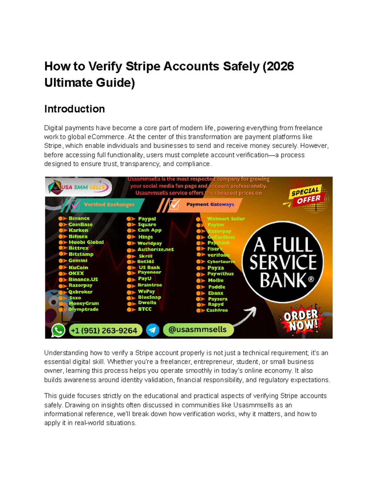 Complete Buying Guide for Verified Stripe Accounts (2026) - Studocu