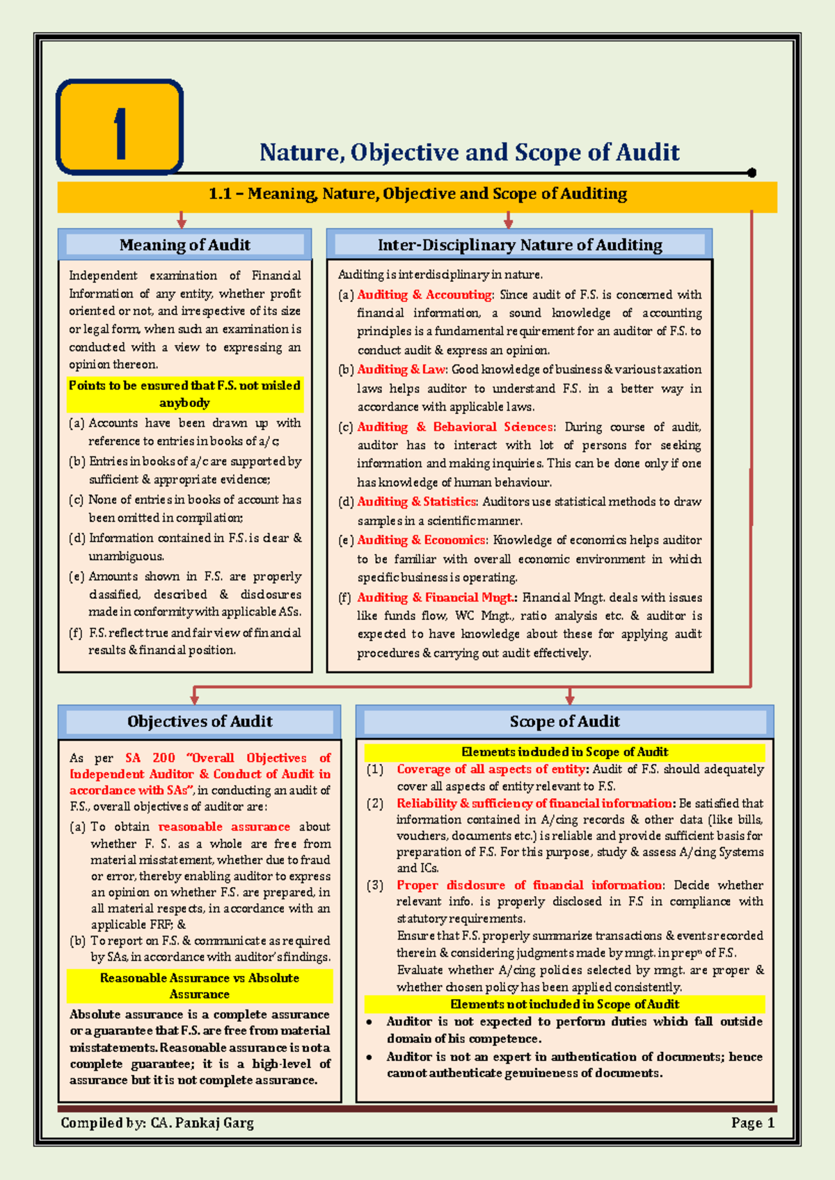 1.1 Nature, Objective, and Scope of Audit - CA. Pankaj Garg's Insights ...