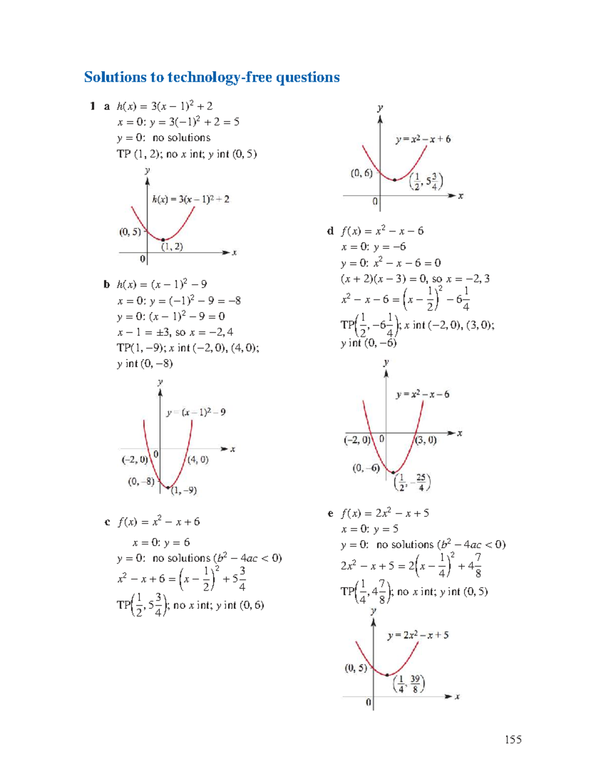 Chapter 4 Review: Worked Solutions for Questions and Graphs - Studocu