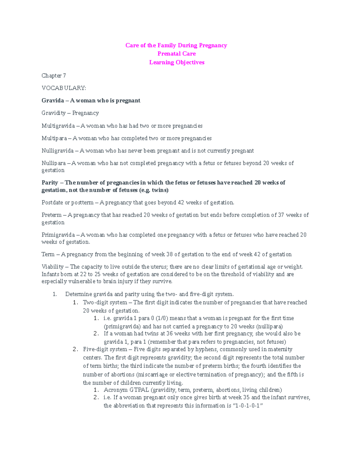 SOC2 Final Exam Study Guide: Prenatal Care & Family Support - Studocu