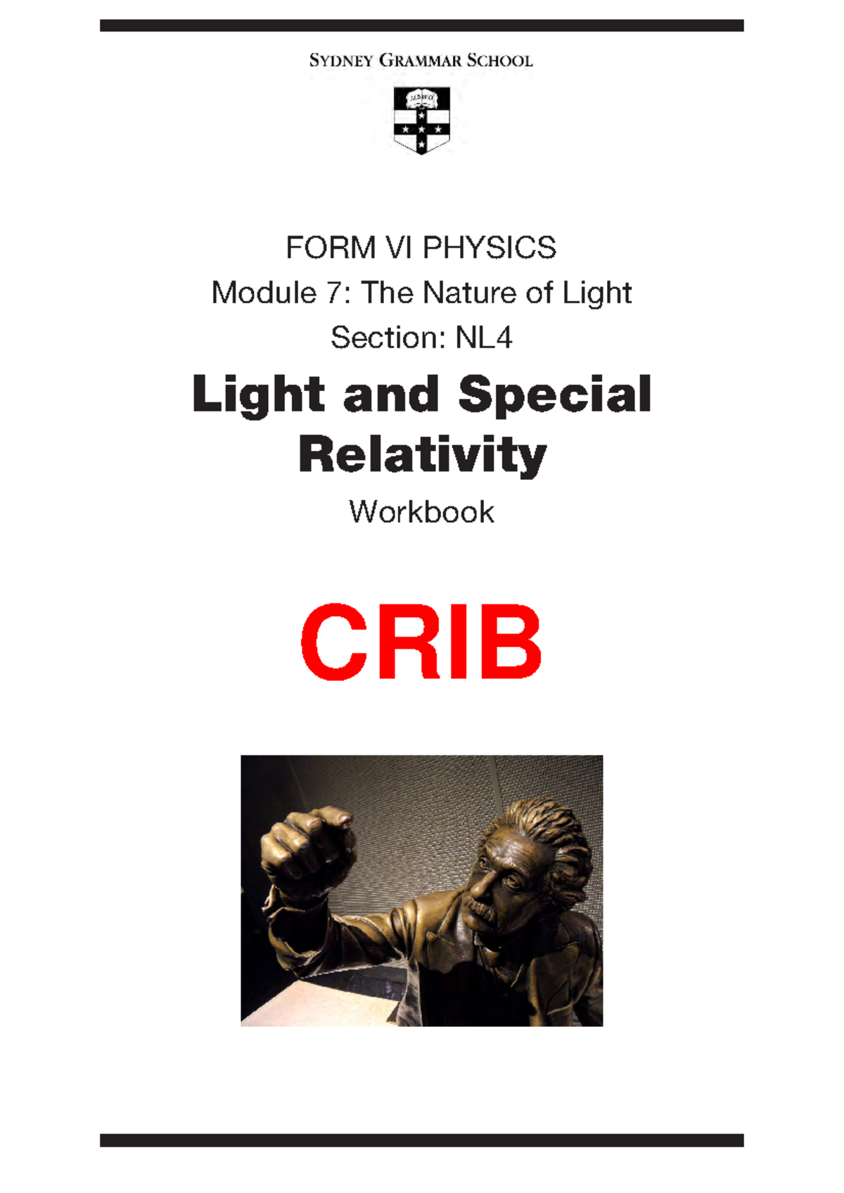 7NL4b Light and Special Relativity Study Notes Workbook - Studocu