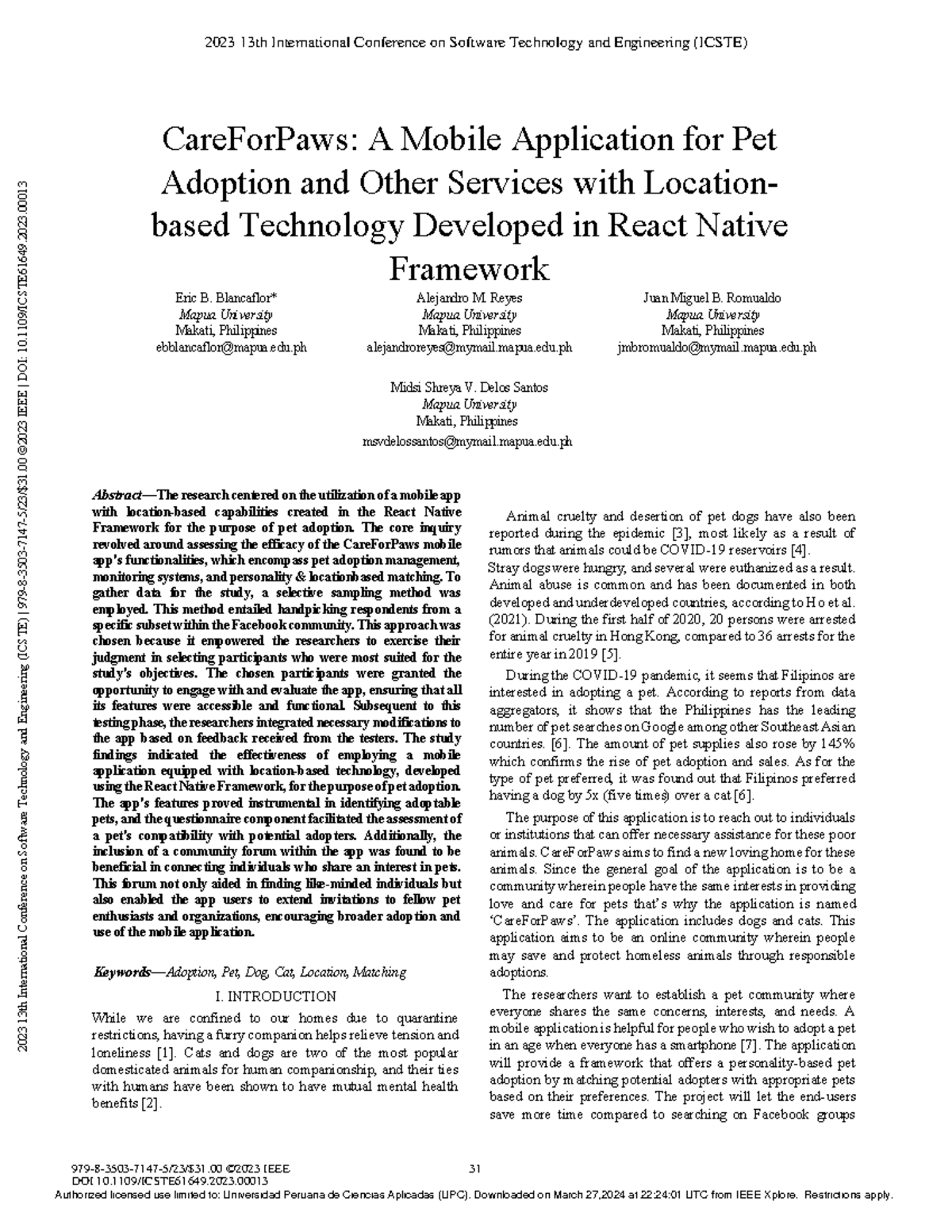CareForPaws: Final Project on Mobile App for Pet Adoption & Matching ...