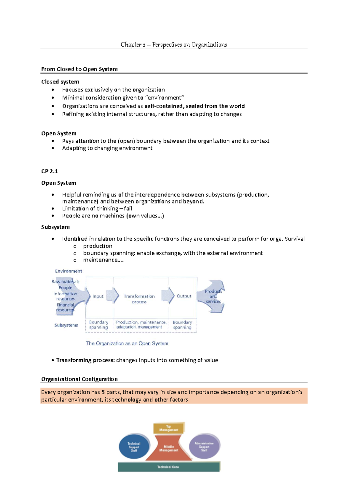 ▼Population Perspectives on Organization Chapter 2 - Perspectives on Organizations: From Closed to Open