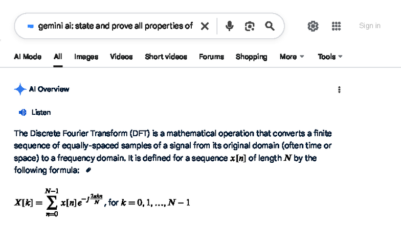 PSP R20 Lecture Notes: Properties of Discrete Fourier Transform - Studocu