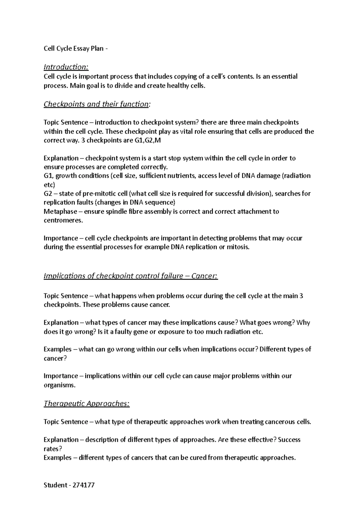 AQA Biology 2.1 Cell Structure and Microscopy MS Study Notes - Studocu