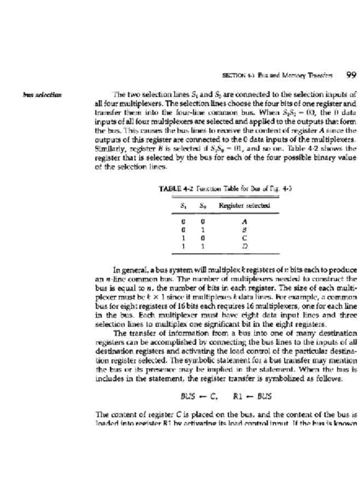 Bus and Memory Transfers: Register Selection and Microoperations in ...