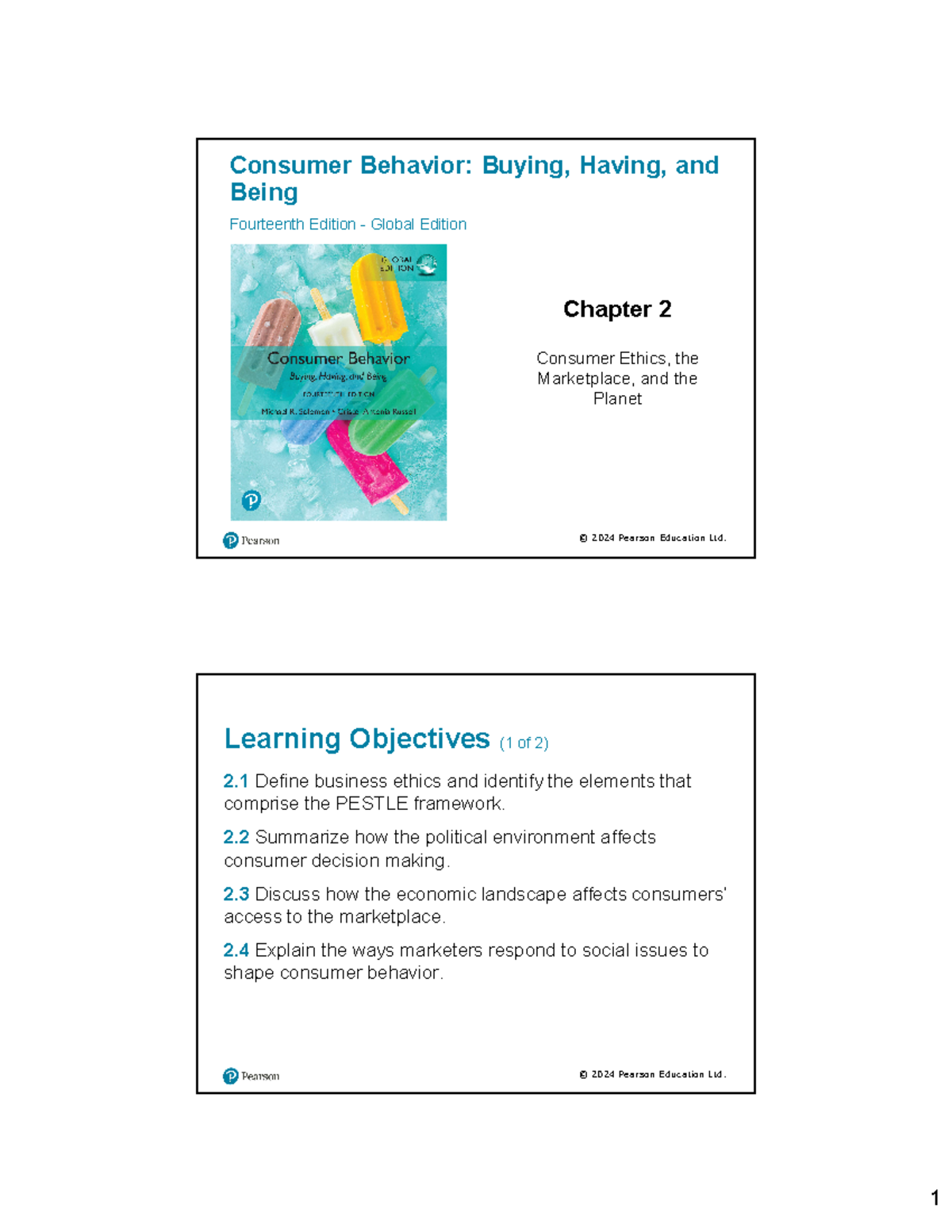 Ch 2 - Lecture Slides on Consumer Behavior and Ethics (Consumer ...