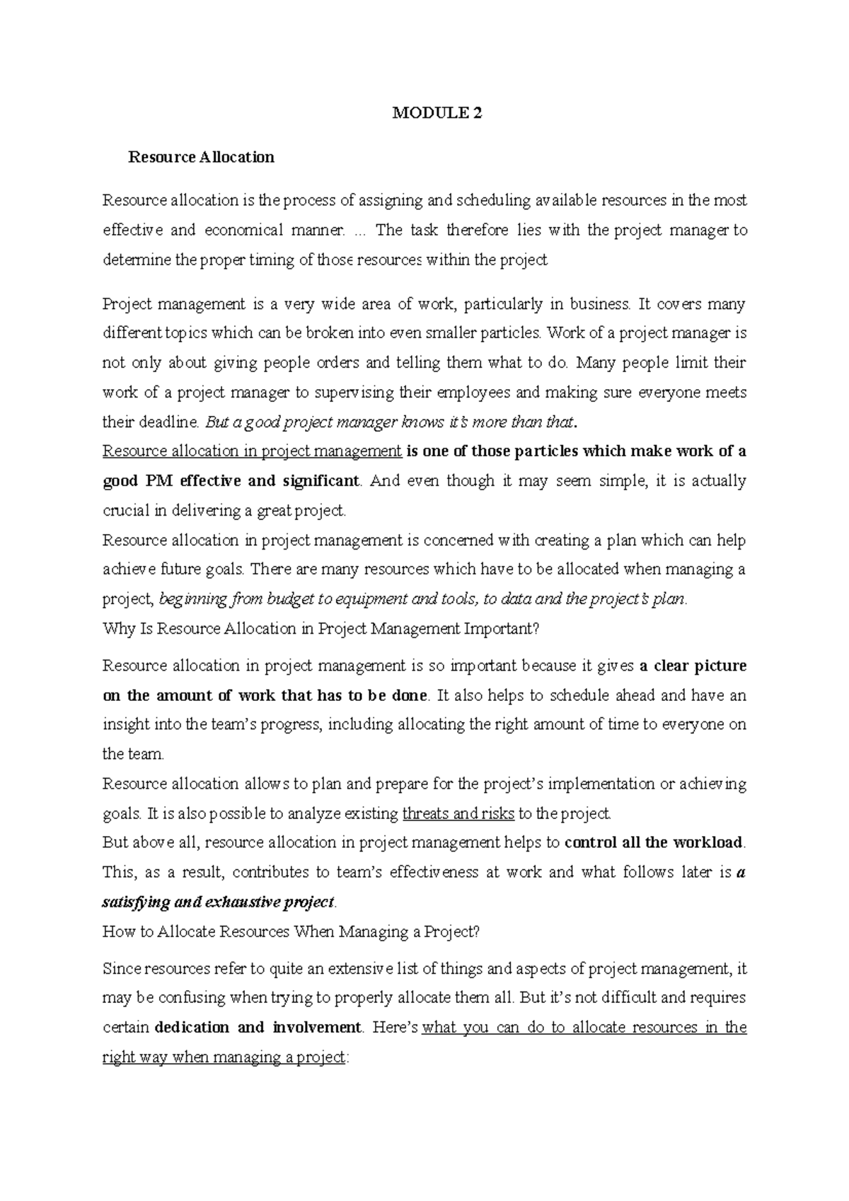 Module 2 CPEM - Civil Engineering Project Management is a course; where ...