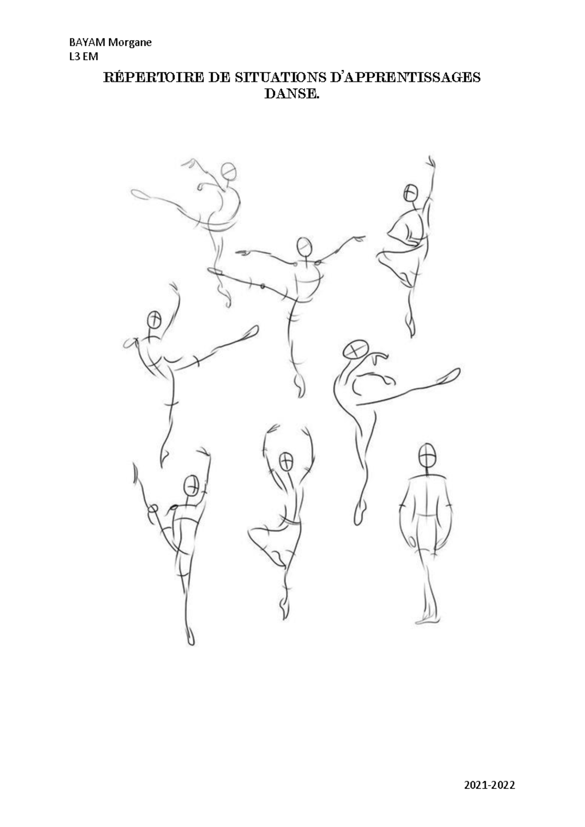 RÉPERTOIRE DE SITUATIONS D'APPRENTISSAGES EN DANSE - L3 EM - Studocu