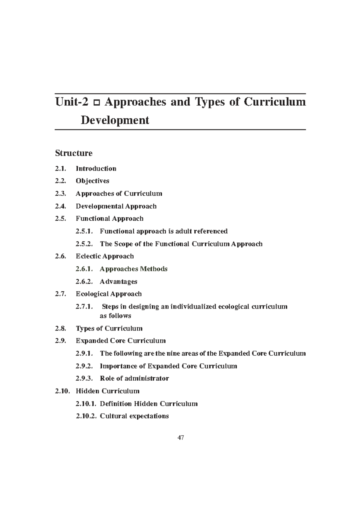 Curriculum Development Approaches: Types & Strategies (EDU 101) - Studocu