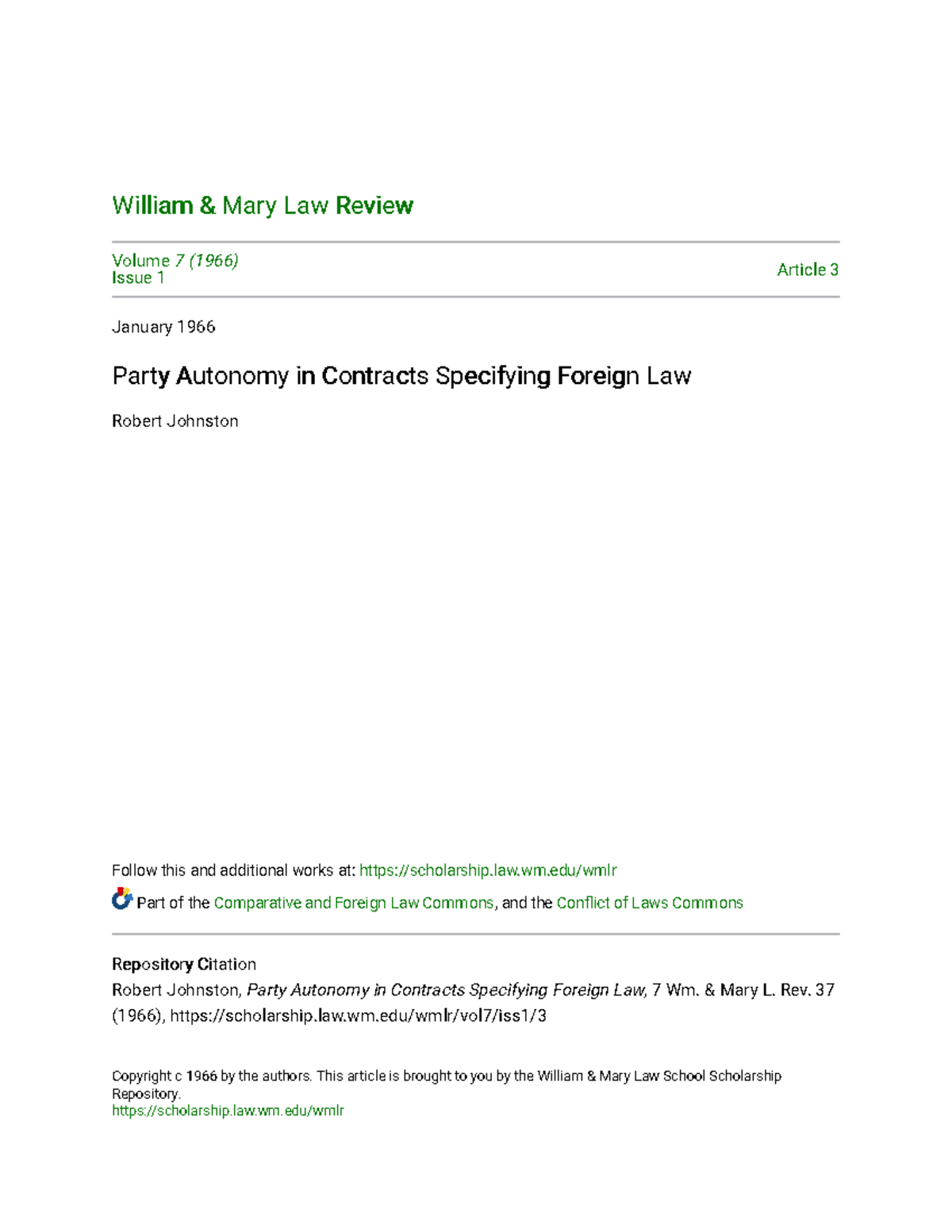 Party Autonomy in Contracts with Foreign Law: The Legal Landscape - Studocu