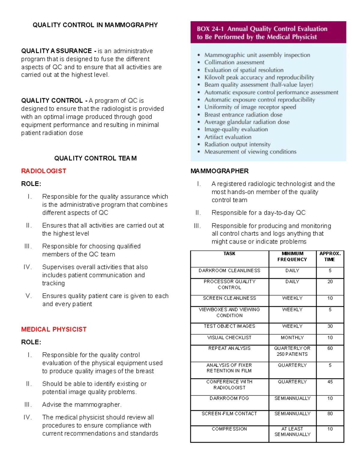 Mammography Lecture Notes: Routine Projections & Techniques - Studocu