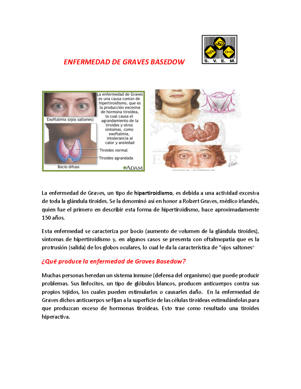 ENFERMEDAD DE GRAVES BASEDOW: Diagnóstico y Tratamiento - Studocu