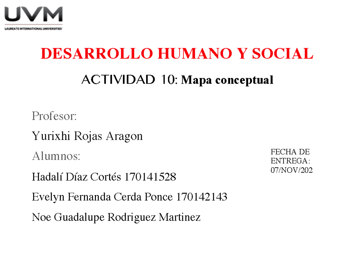 A#10HDC - Actividad10 - DESARROLLO HUMANO Y SOCIAL ACTIVIDAD 10: Mapa ...