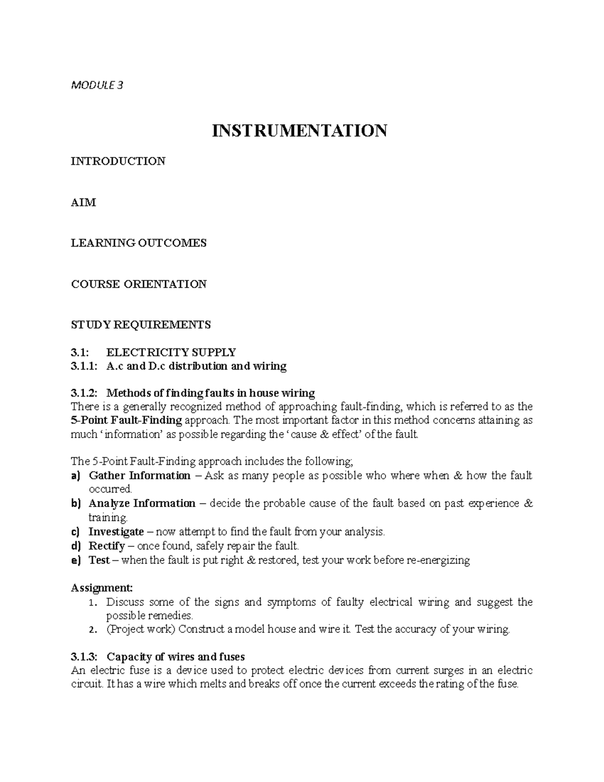Instrumentation Module 3: Key Concepts and Practical Applications - Studocu