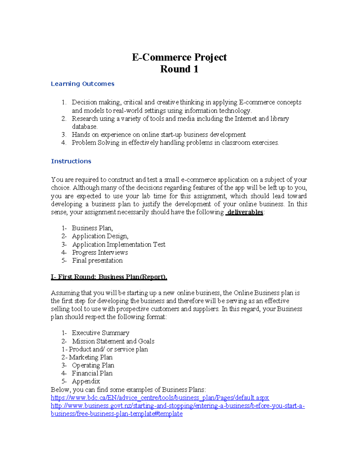 E-Commerce Project - Assignment 1 (Winter 2024) - Studocu